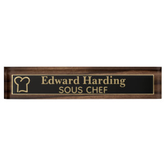 Masculine Chef Nameplate