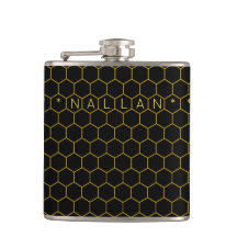 Masculine & classy honeycomb pattern black yellow