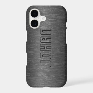 Masculine Dark-grey Brushed Aluminium Background