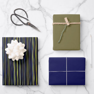 Masculine Faux Glass Mosaic Sophistication Design Wrapping Paper Sheet