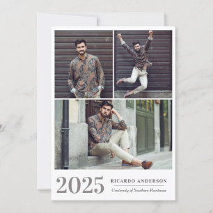 Masculine Garage Door College Photo Graduation Announcement