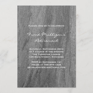 Masculine Granite Retirement Party Invitation