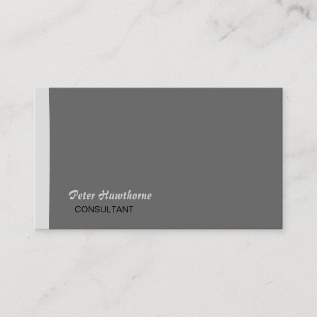 Masculine Minimal  Professional   Entrepreneur Business Card (Front)