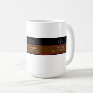 masculine modern name brown/black coffee mug