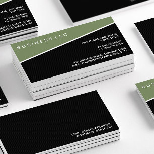 Masculine Modern Pinstripe Business Card