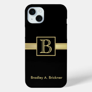 Masculine Monogram Executive iPhone 15 Mini Case