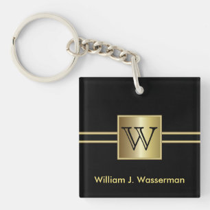 Masculine Monogram Executive Key Ring