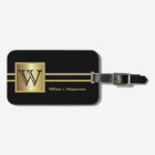 Masculine Monogram Executive Style - Black & Gold