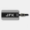 Masculine monogram travel luggage tag with stripes