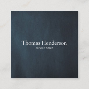 Masculine Navy Blue Professional Square Business Card