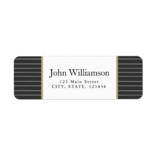 Masculine Personalised Return Address Label