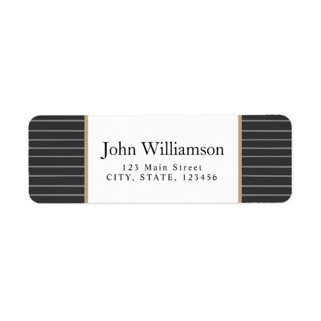 Masculine Personalised Return Address Label (Front)