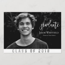 Masculine Photo Graduation Announcement