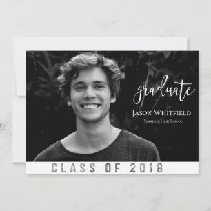 Masculine Photo Graduation Announcement