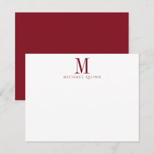 Masculine ProfessionaI Monogram Burgundy Red Card