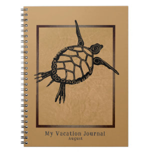 Masculine Sea Turtle Vacation Journal