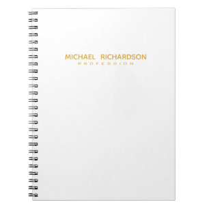 Masculine Sophisticated White Gold Custom Notebook