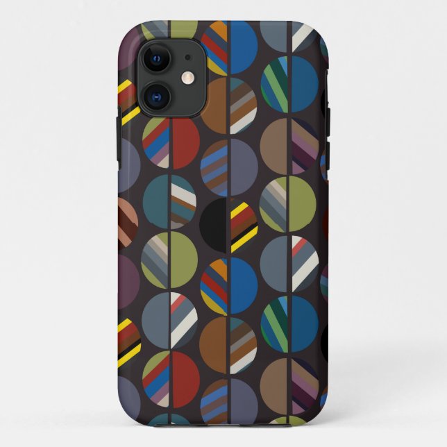Masculine Striped Oval Halves  Case-Mate iPhone Case (Back)