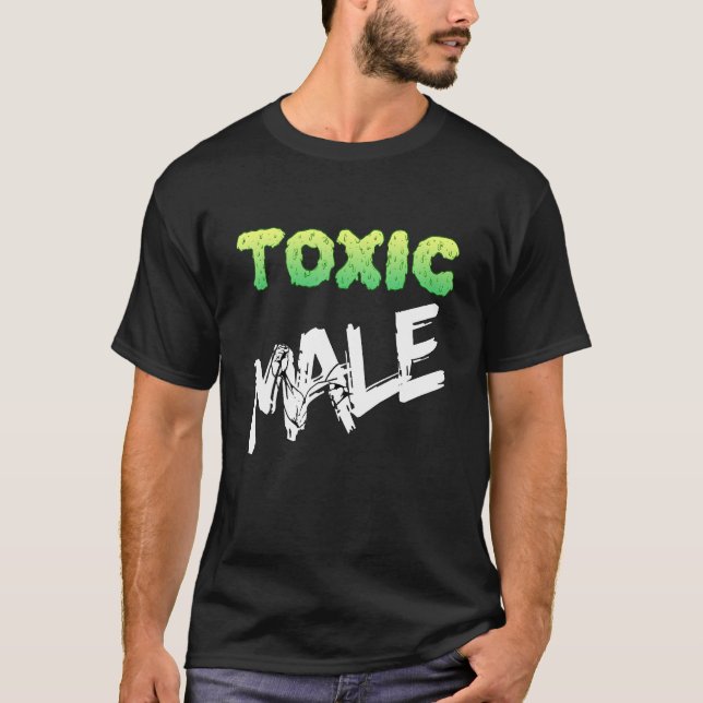 Masculine Strong Toxic Male Bicep Gym T-Shirt (Front)