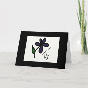 Masculine Thx Card - Eggplant