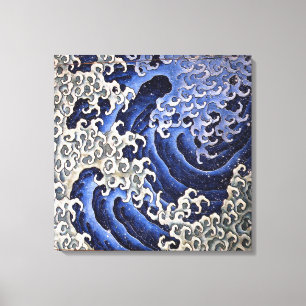 Masculine Wave. Katsushika Hokusai Canvas Print