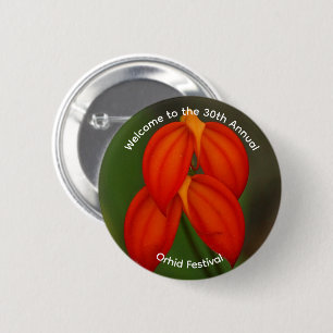 Masdevallia ignea Orchid 6 Cm Round Badge