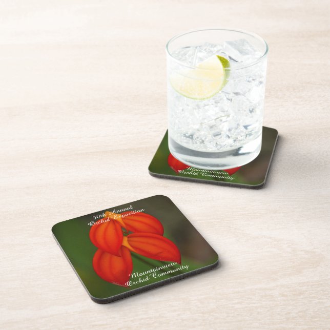 Masdevallia ignea Orchid Coaster (Right Side)