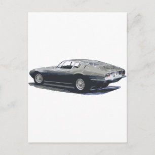 Maserati Ghibli Classic Drawing Postcard