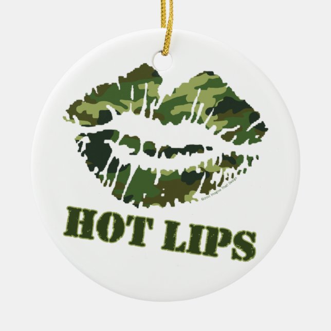 MASH Hot Lips Ceramic Tree Decoration (Front)