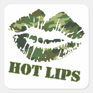 MASH Hot Lips Square Sticker
