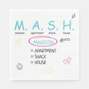 MASH Party Kit 90s Tween Birthday Sleepover Napkin