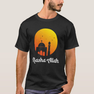 Masha Allah Sunset Mosque Islamic Devotion Muslims T-Shirt