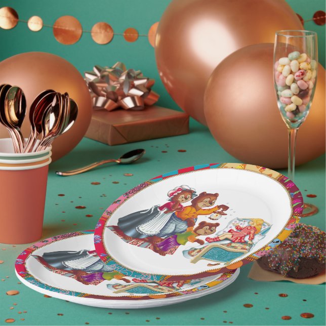 Masha and 3 bears paper plate (Multi)