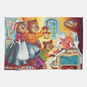 Masha and 3 bears tea towel