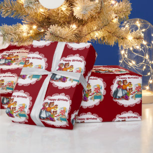 Masha and 3 bears wrapping paper