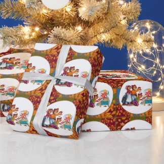 Masha and 3 bears wrapping paper