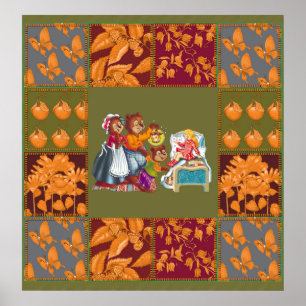 Masha and 3 fairy-tale bears poster