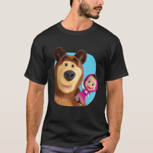 Masha and the Bear Duo together blue T-Shirt