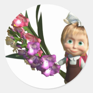 masha classic round sticker