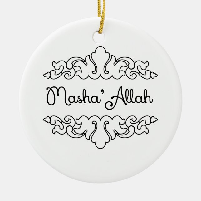 Masha'allah Ceramic Tree Decoration (Front)