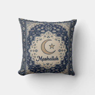 Mashallah blue printed Cushion Ramadan decor