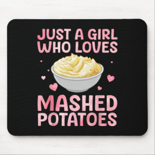 Mashed Potato Art For Women Girls Thanksgiving Mas Mouse Mat