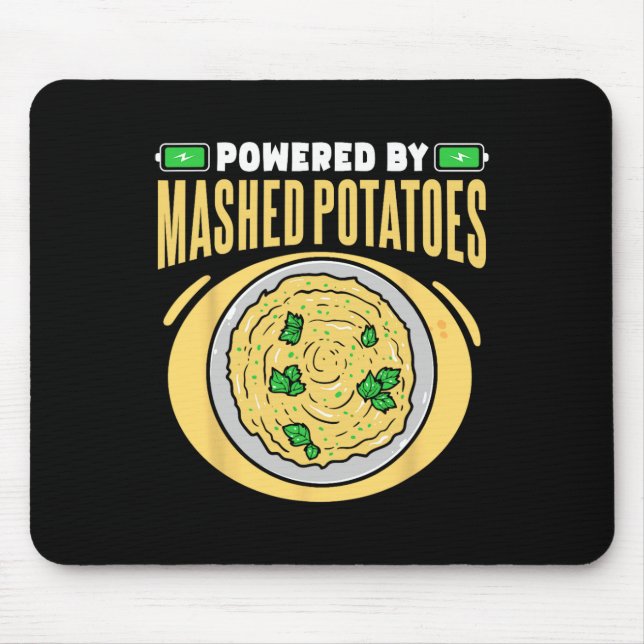 Mashed Potato Thanksgiving Powered By Mashed Potat Mouse Mat (Front)