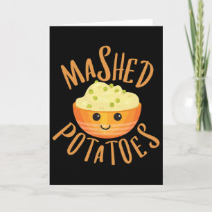 Mashed Potatoes And Gravy Matching Halloween Best Card