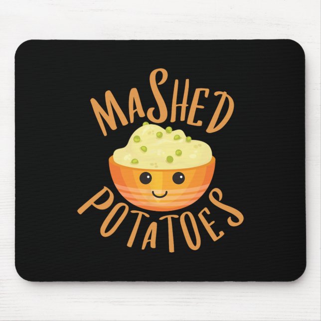 Mashed Potatoes And Gravy Matching Halloween Best  Mouse Mat (Front)