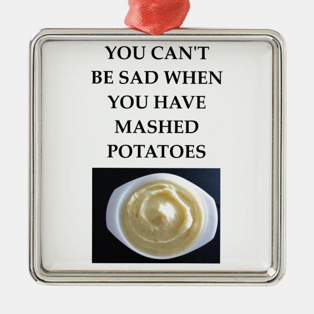 MASHED potatoes Metal Tree Decoration (Front)