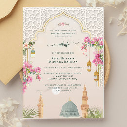 Masjid An-Nabawi Nikah | Luxury Islamic Wedding Acrylic Invitations