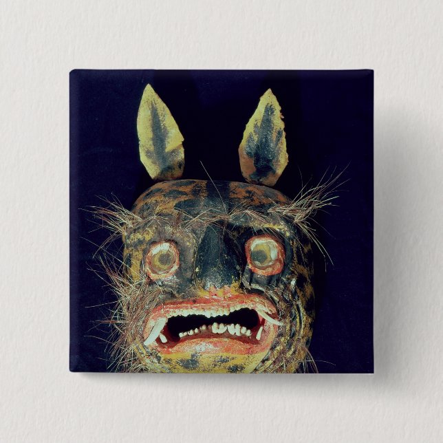 Mask 15 Cm Square Badge (Front)