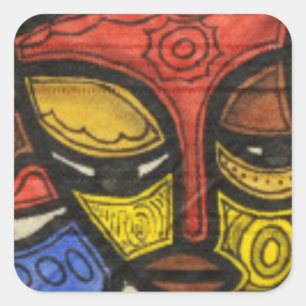 Mask 2 square sticker