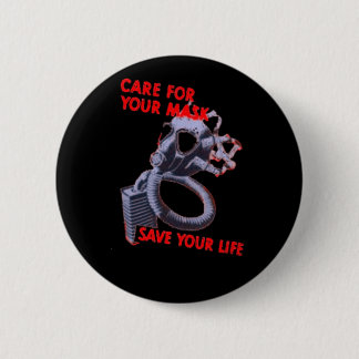 MASK 6 CM ROUND BADGE